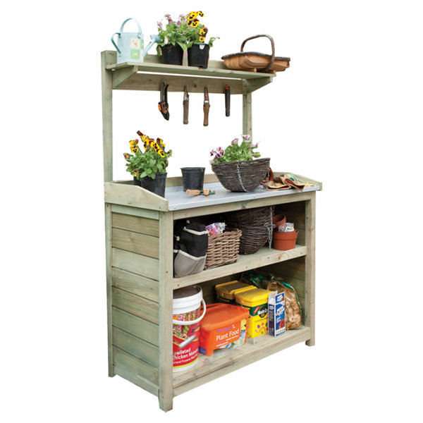 Outdoor potting deals bench with storage